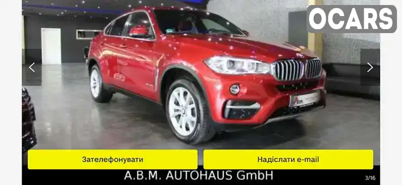 Позашляховик / Кросовер BMW X6 2017 2.99 л. Автомат обл. Львівська, Львів - Фото 1/8