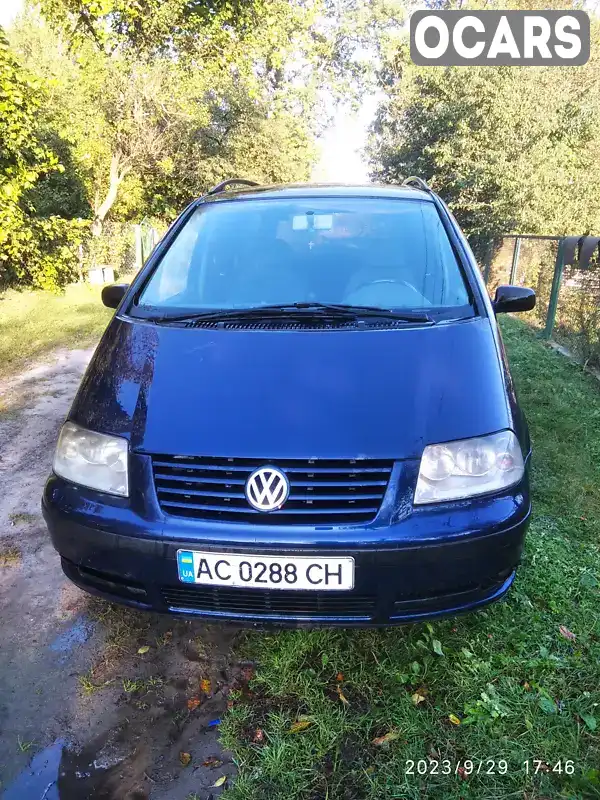 Минивэн Volkswagen Sharan 2001 1.9 л. обл. Волынская, Любомль - Фото 1/5