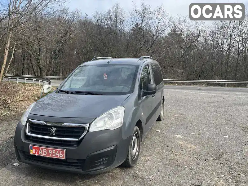 Мінівен Peugeot Partner 2017 1.6 л. Ручна / Механіка обл. Закарпатська, Чоп - Фото 1/4