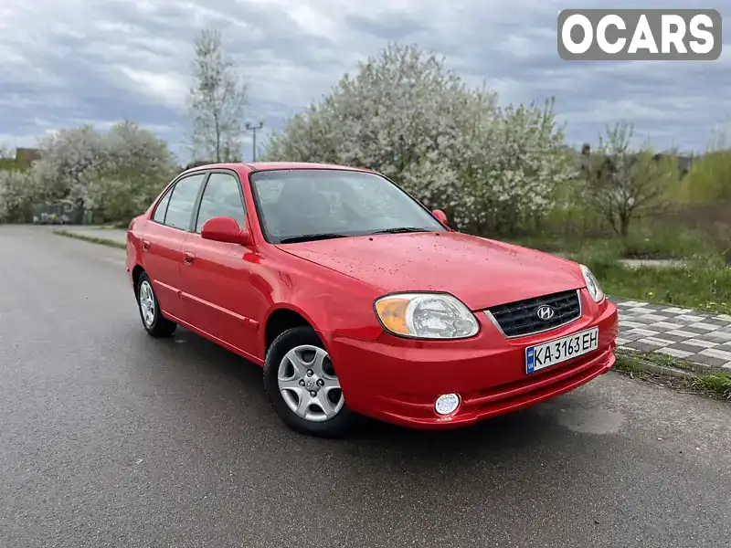 Седан Hyundai Accent 2004 1.6 л. Автомат обл. Киевская, Вышневое - Фото 1/21