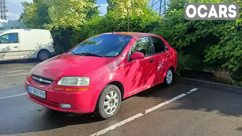 Седан Chevrolet Aveo 2004 1.5 л. Автомат обл. Киевская, Вышневое - Фото 1/10