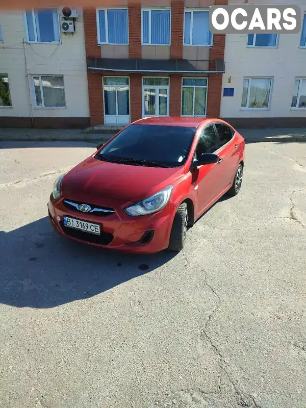 Седан Hyundai Accent 2014 1.4 л. Ручна / Механіка обл. Полтавська, Лубни - Фото 1/11