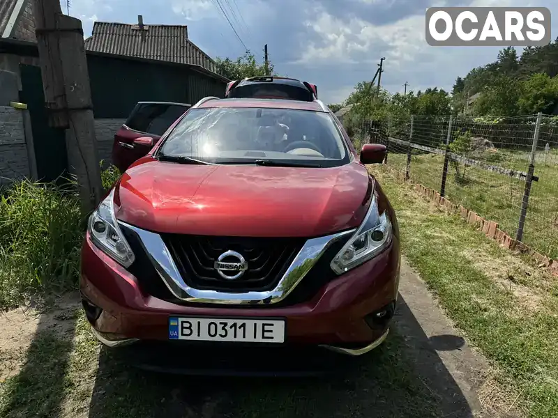 Позашляховик / Кросовер Nissan Murano 2017 3.5 л. Варіатор обл. Полтавська, Полтава - Фото 1/14