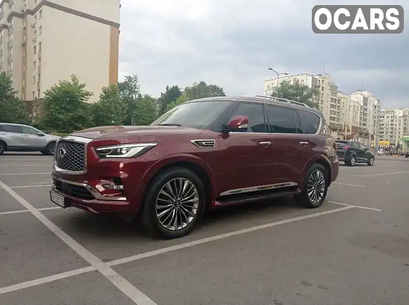 Внедорожник / Кроссовер Infiniti QX80 2021 5.6 л. Автомат обл. Киевская, Вышневое - Фото 1/19