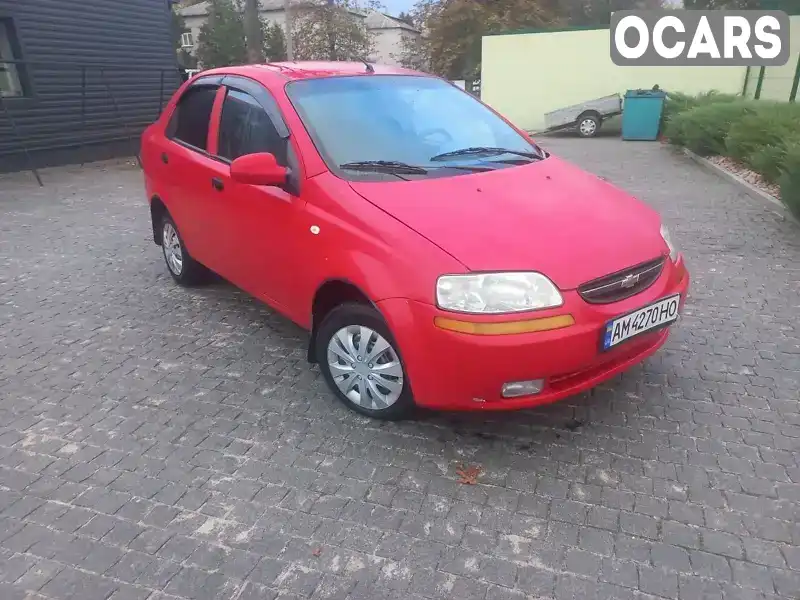 Седан Chevrolet Aveo 2005 1.5 л. обл. Житомирская, Коростышев - Фото 1/7